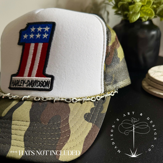 Barbed Wire Trucker Hat Chain