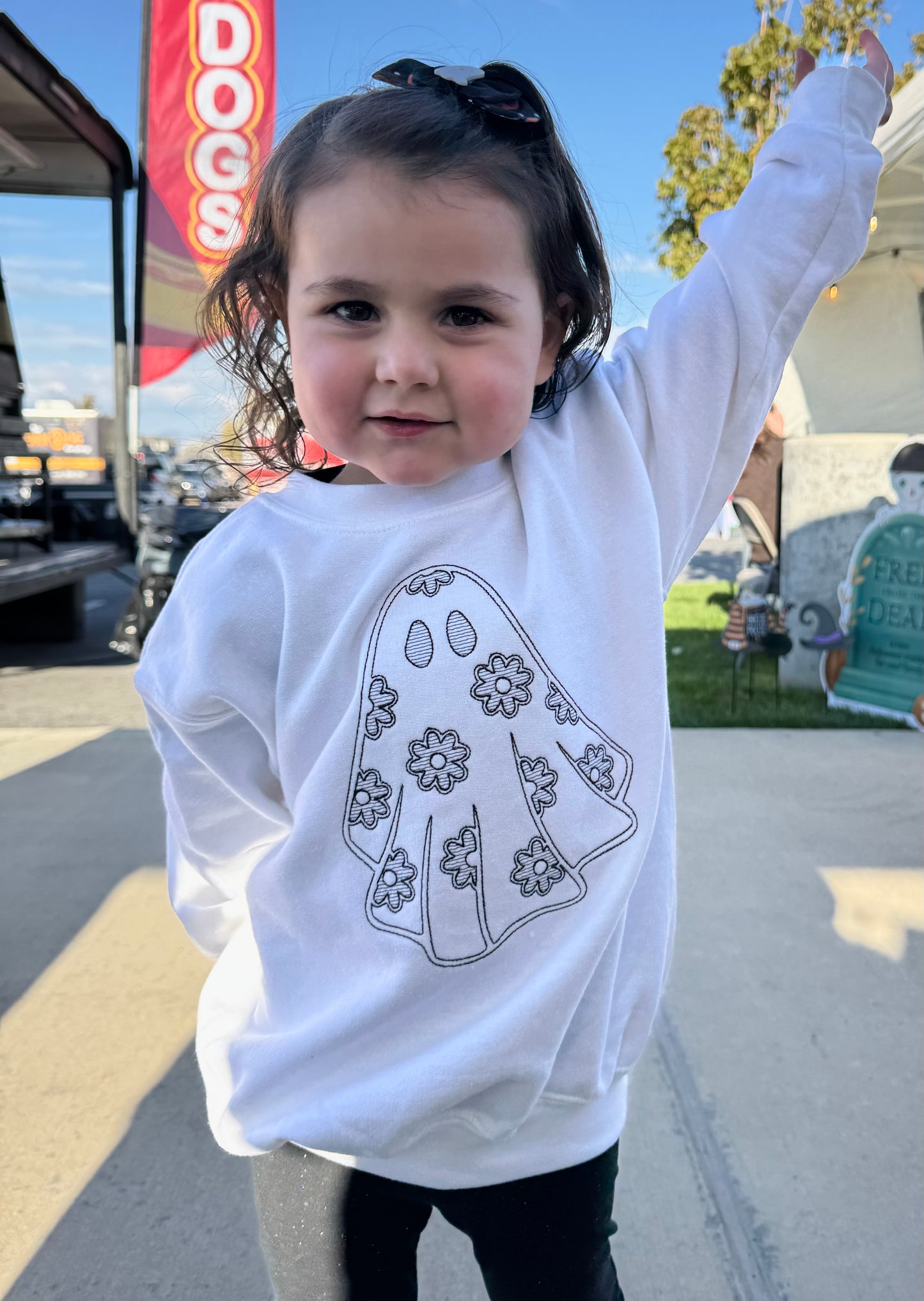 Youth Floral Ghost Sweatshirt