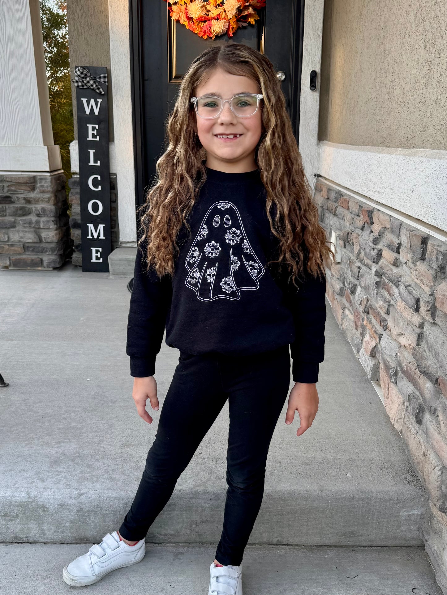 Youth Floral Ghost Sweatshirt