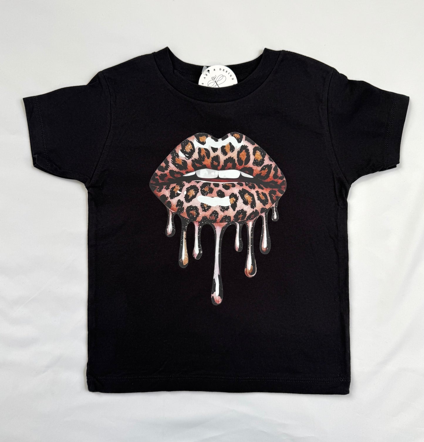 Leopard Drippy Lip Toddler Tee