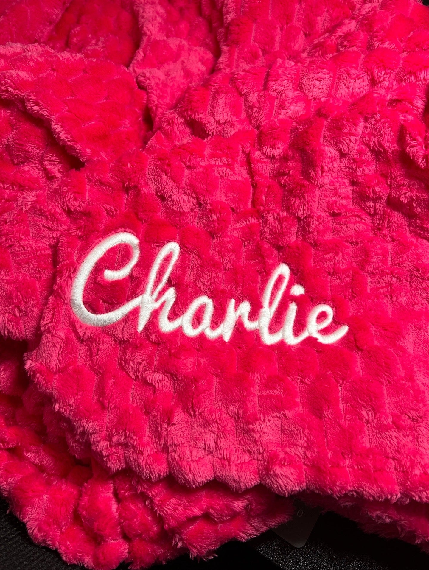 Personalized Textured Throw Blankets