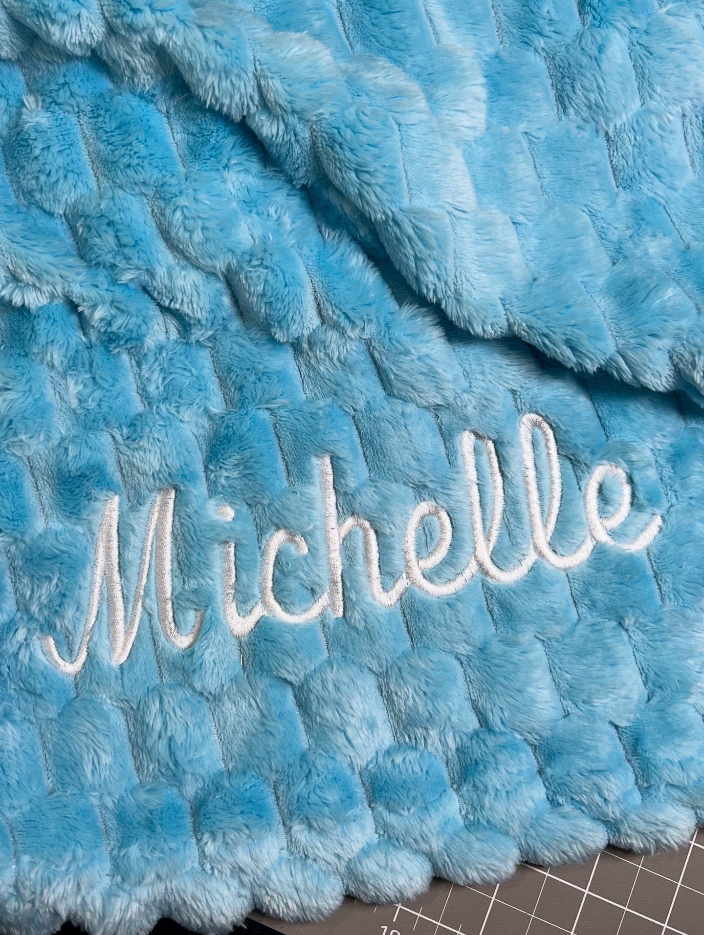 Personalized Textured Throw Blankets