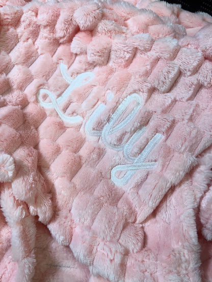 Personalized Textured Throw Blankets