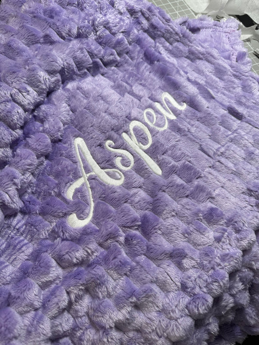 Personalized Textured Throw Blankets