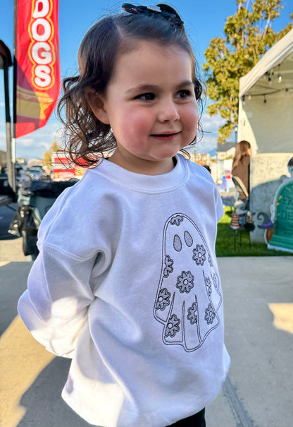 Youth Floral Ghost Sweatshirt