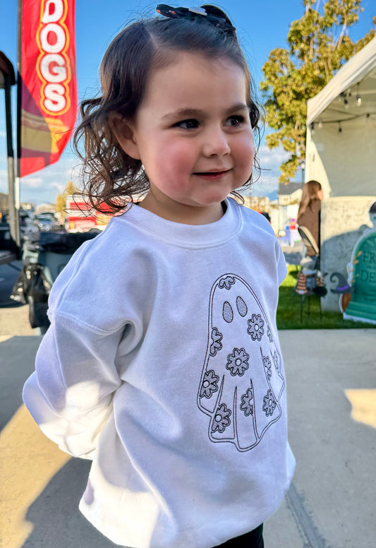 Floral Ghost Youth Sweatshirt