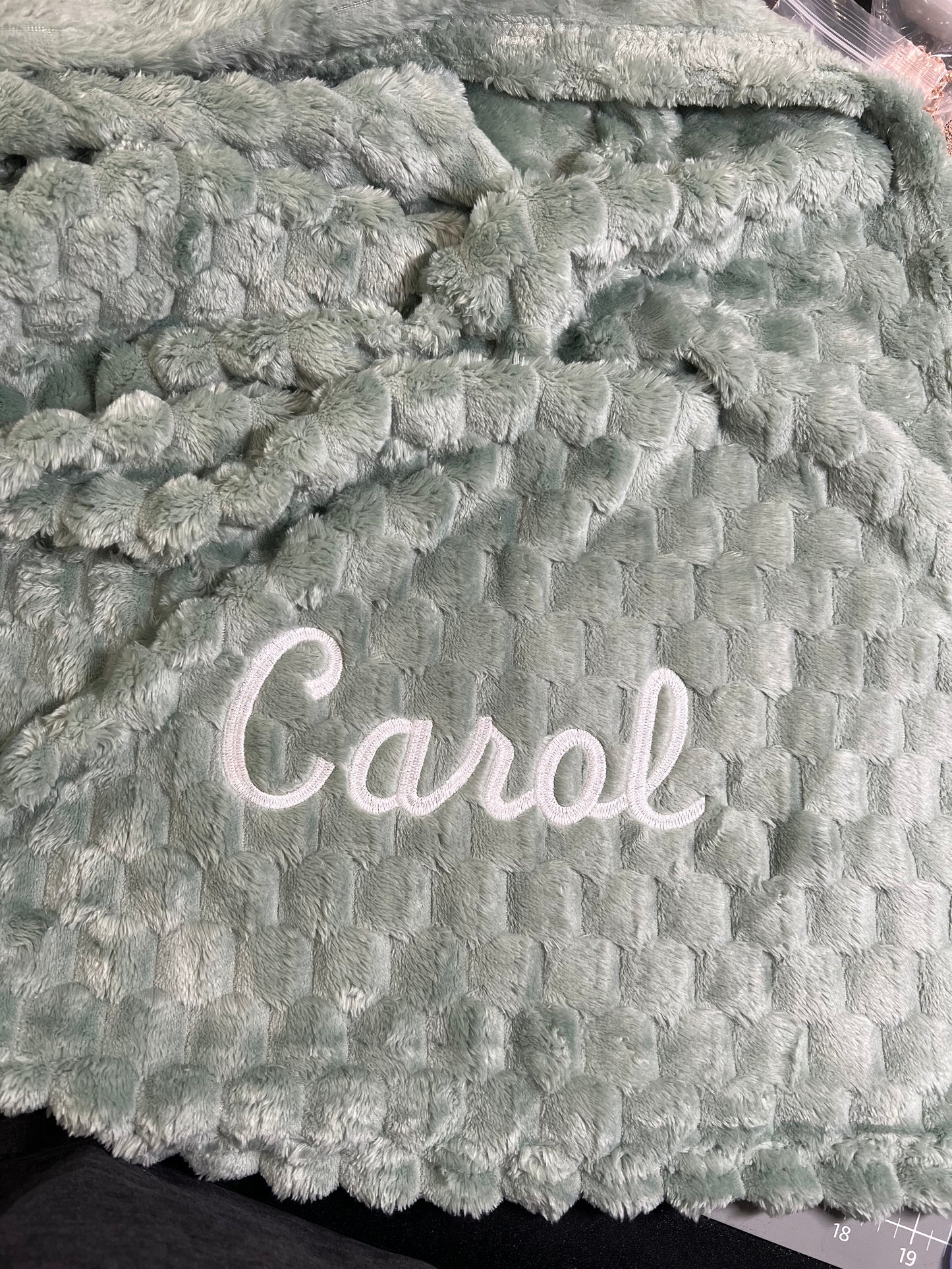 Personalized Textured Throw Blankets