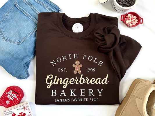 North Pole Gingerbread Bakery Sweatshirt
