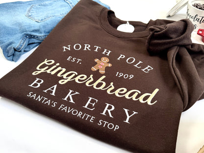 North Pole Gingerbread Bakery Sweatshirt