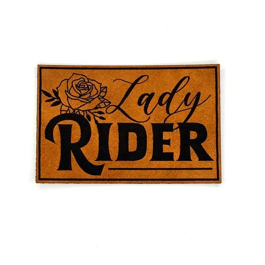 Lady Rider Leatherette Patch