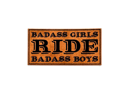 Badass Girls Ride Badass Boys Leatherette Patch