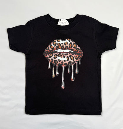 Leopard Drippy Lip Toddler Tee