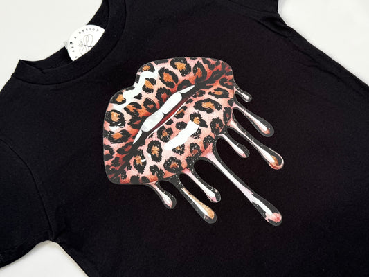 Leopard Drippy Lip Toddler Tee