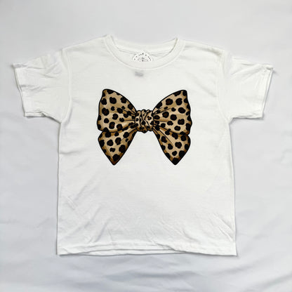 Leopard Bow Youth Tee