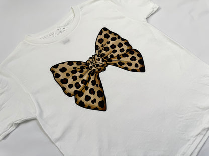 Leopard Bow Youth Tee