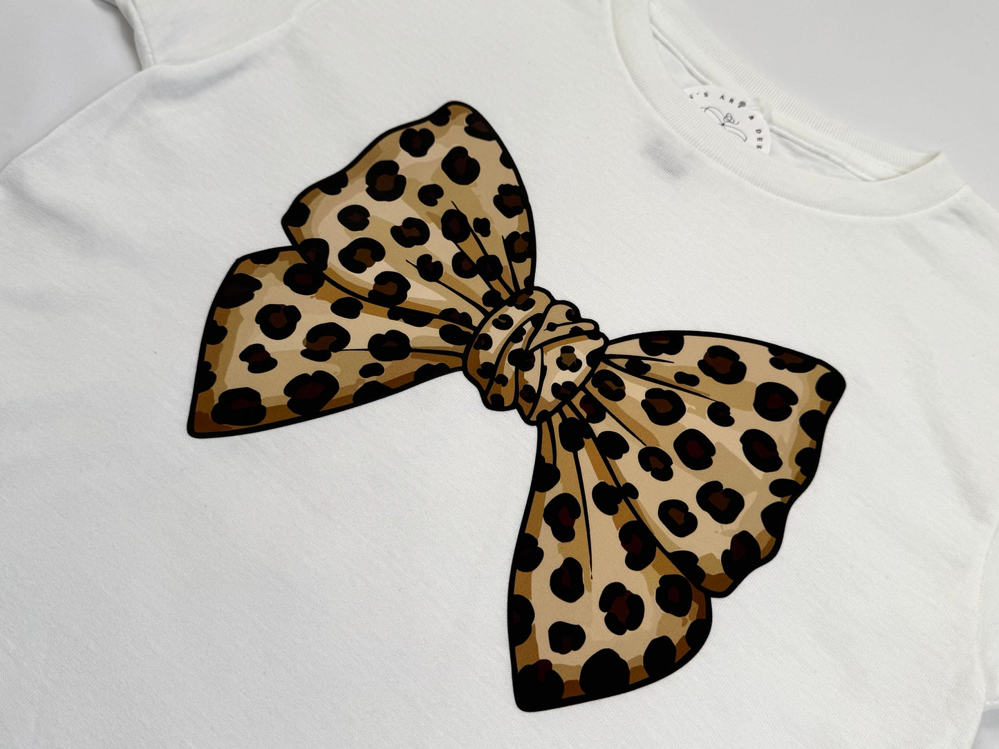Leopard Bow Youth Tee