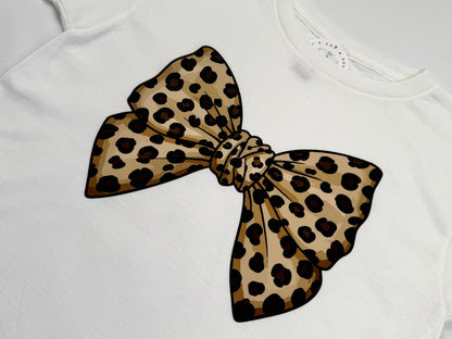 Leopard Bow Youth Tee