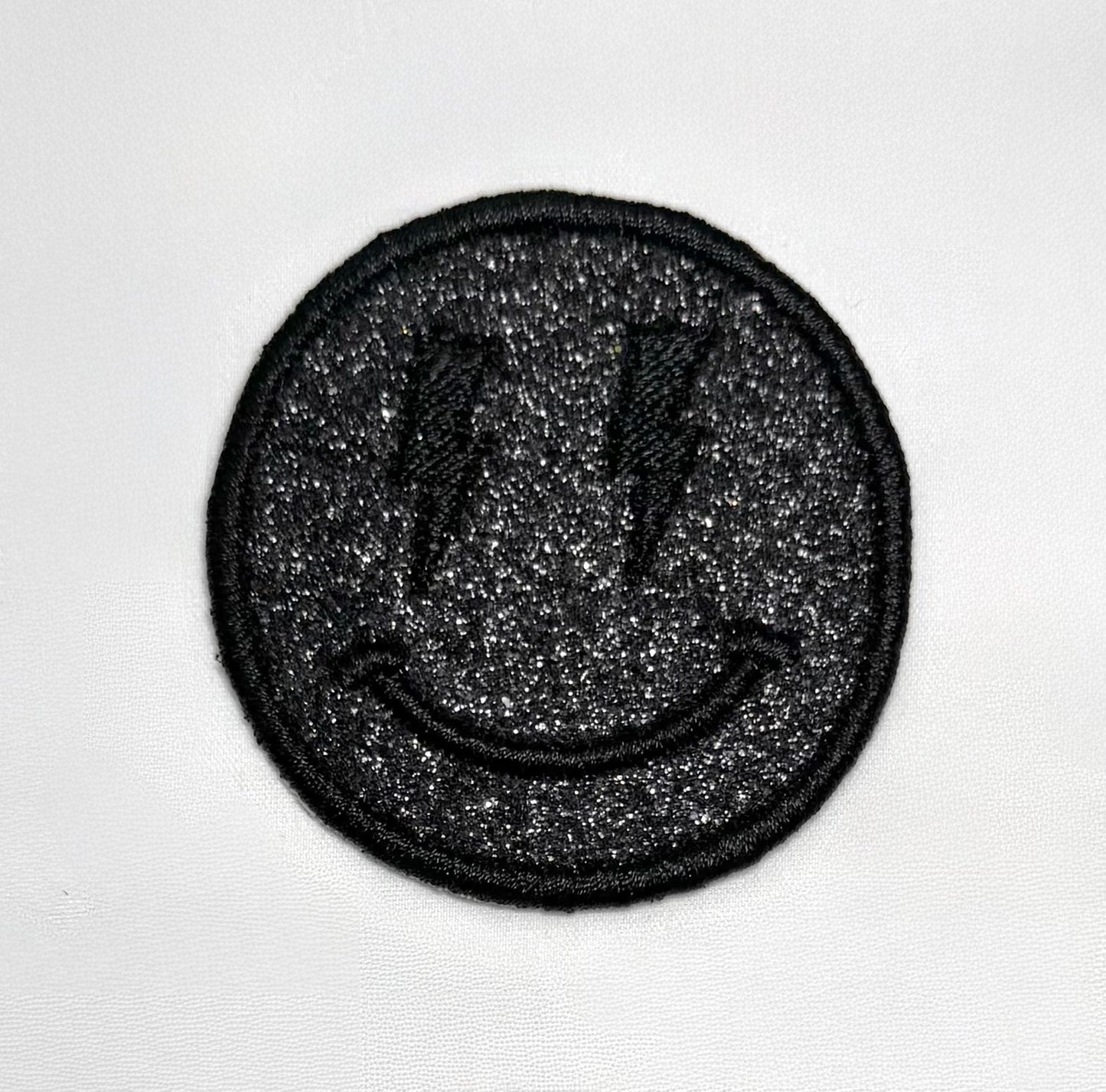 Glittler Lightning Smiley Embroidered Patch