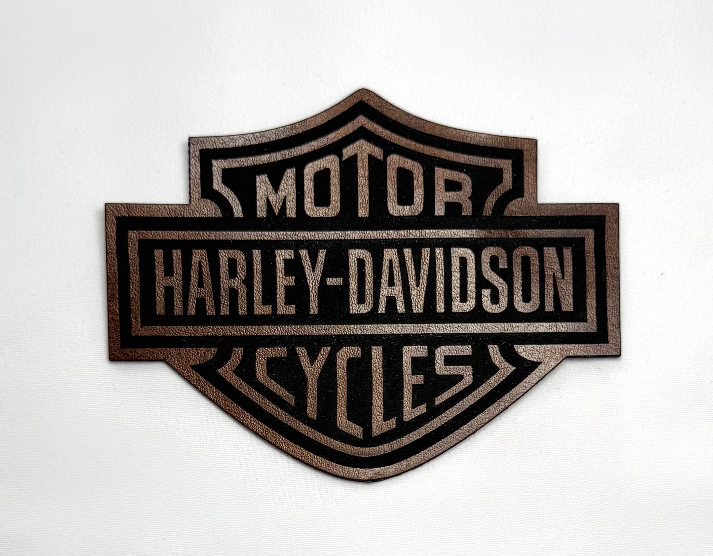 HD Bar & Shield Leatherette Patch