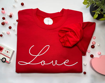 Love Embroidered Sweatshirt